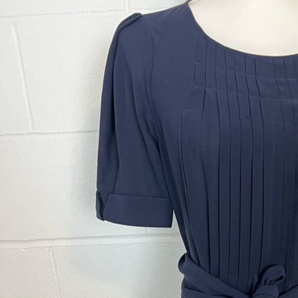 BALENCIAGA SILK Blue Dress With Pleating Size EU 38 - Picture 13 of 15